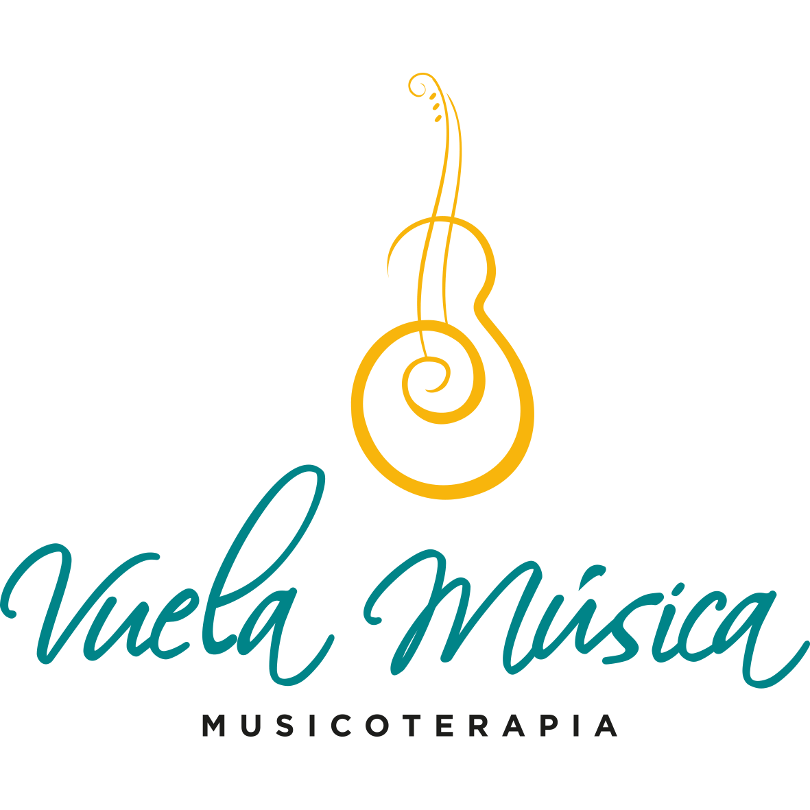 LOGO GUITARRA VUELA MÚSICA MUSICOTERAPIA